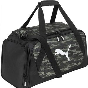 Puma Black and Green Camouflage Duffel Bag. NWT